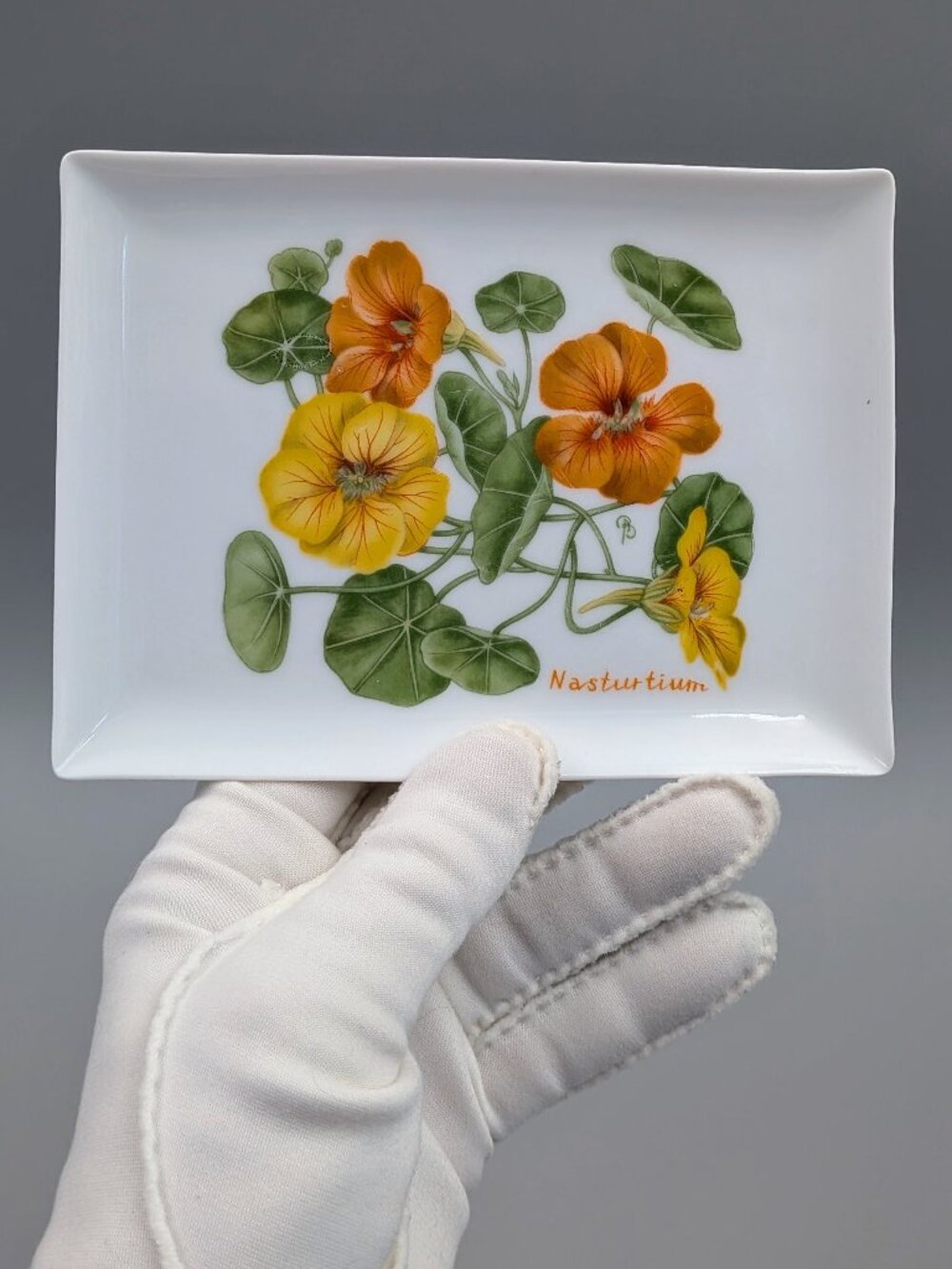 Vintage 1984 Lillian Vernon Floral Porcelain Trinket Dish | Made in Japan